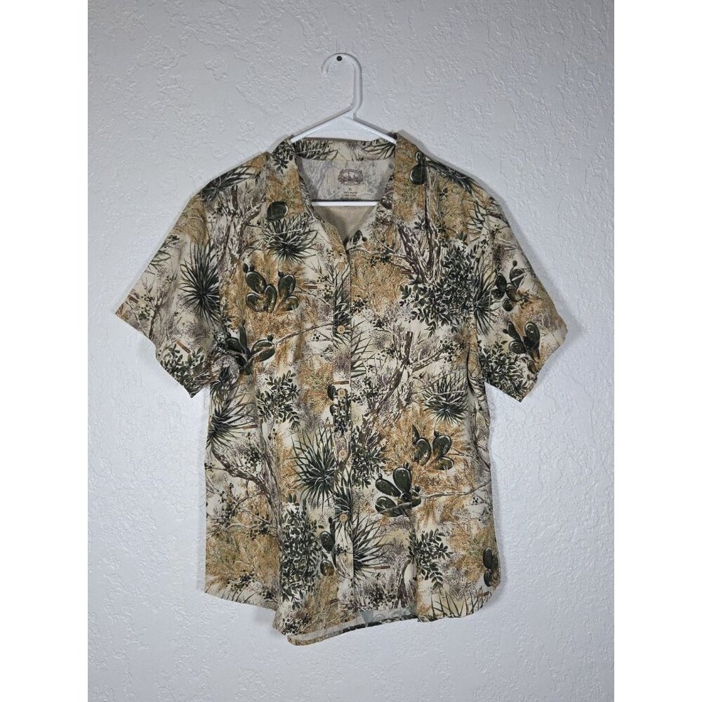 Gameguard Womens Desert Camo Button Shirt XL Microfiber Short Sleeve Hunt Vented